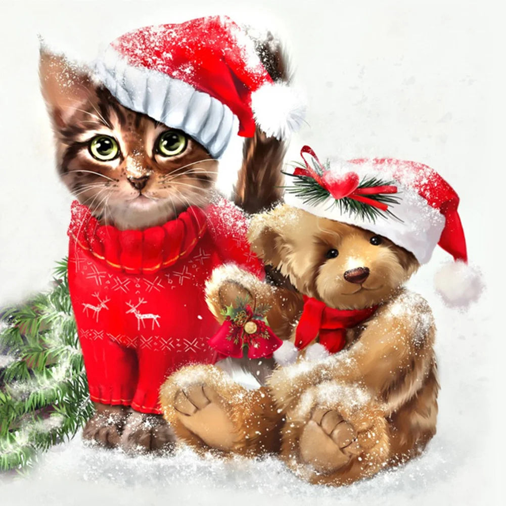 Christmas Cat | Diamond Painting