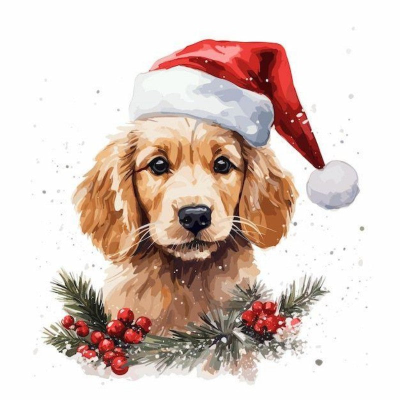 Christmas Dog | Diamond Painting