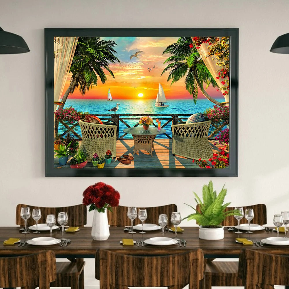 Enjoy The View From The Balcony | Diamond Painting