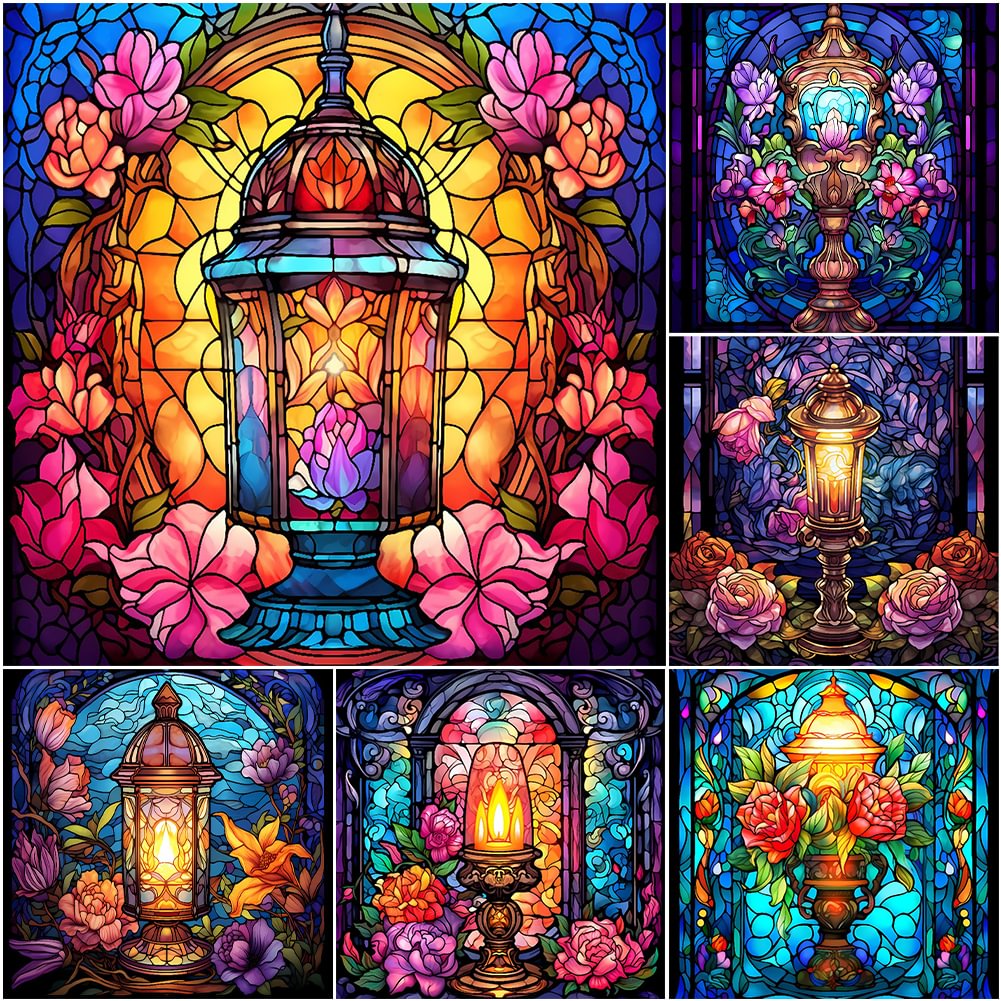 Street Lamp Flower | Diamond Painting