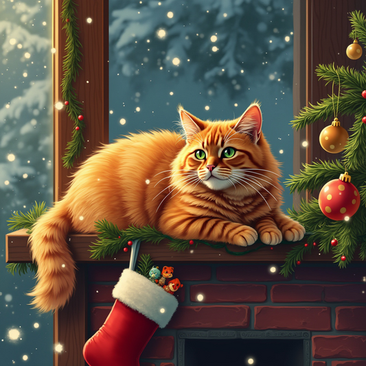 Christmas cat | Diamond Painting