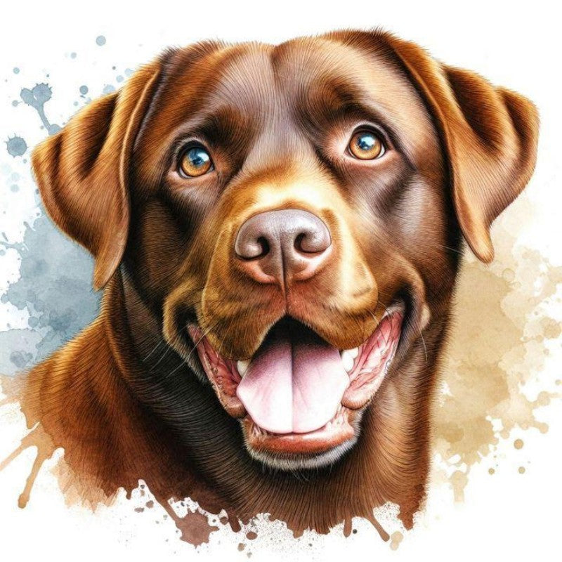 Chocolate Labrador Dog | Diamond Painting
