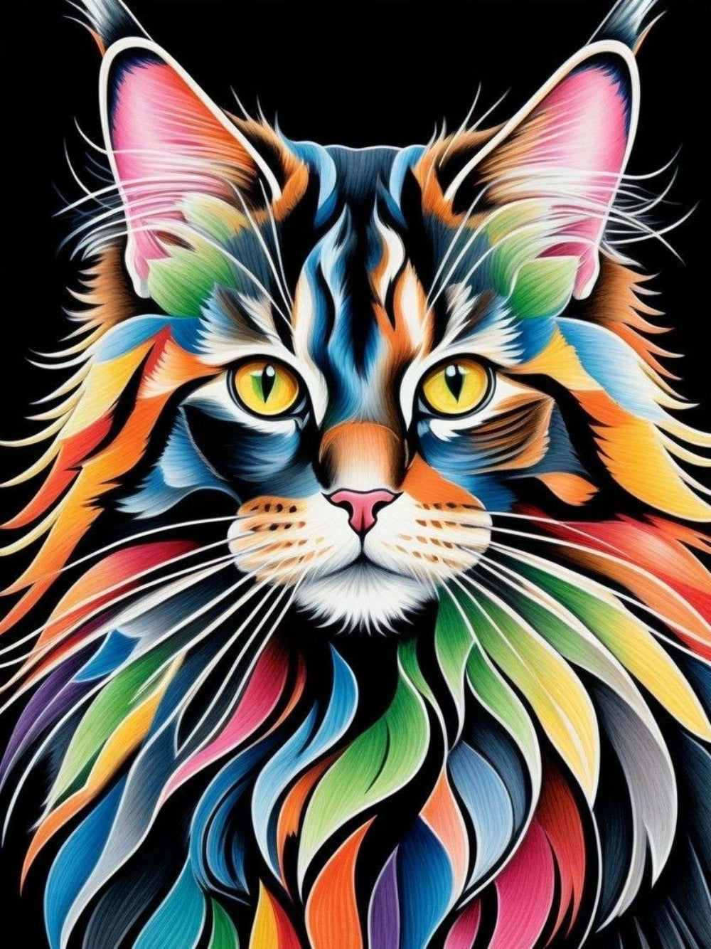 Colorful Cat | Diamond Painting