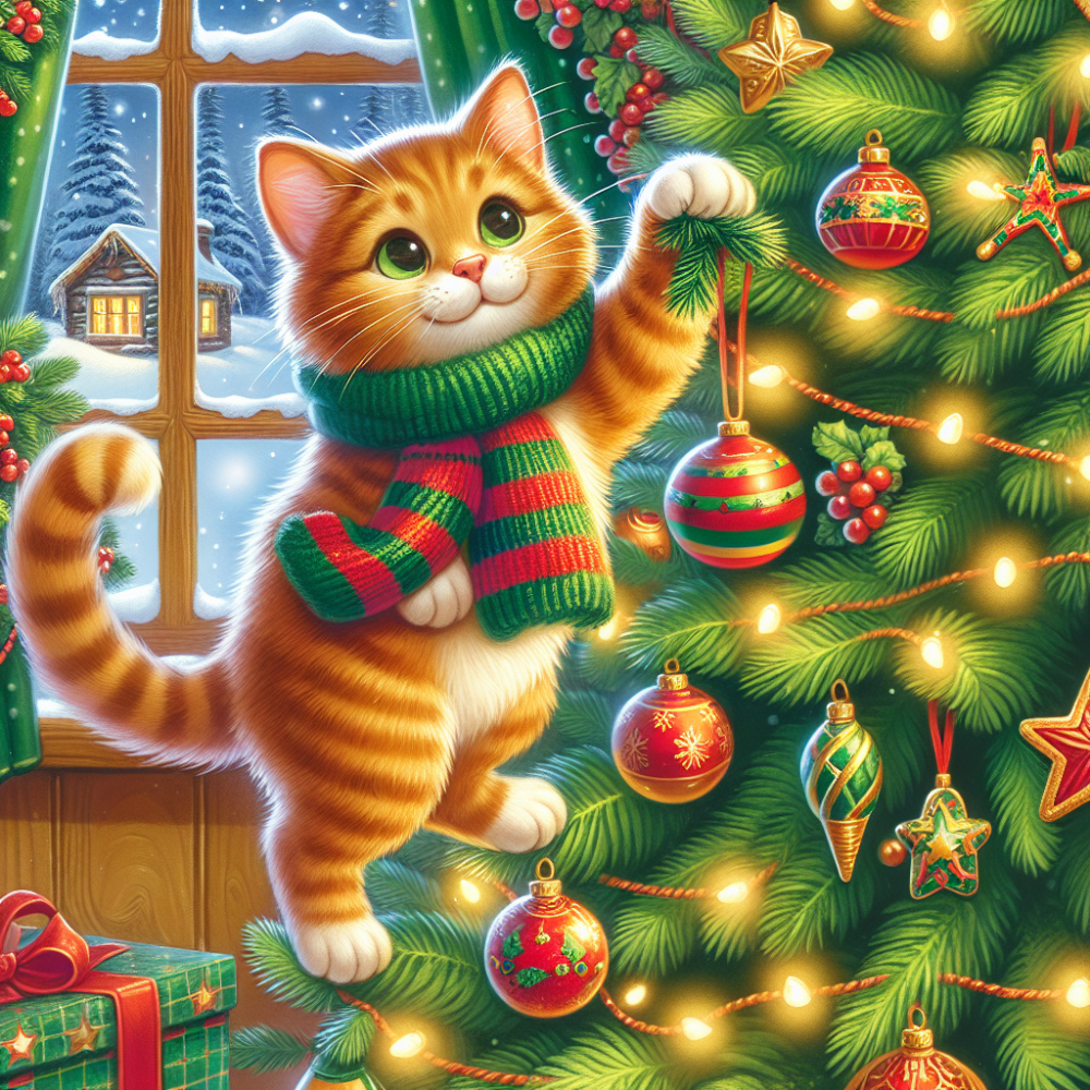 Christmas cat | Diamond Painting