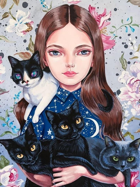 Cat Lady | Diamond Painting