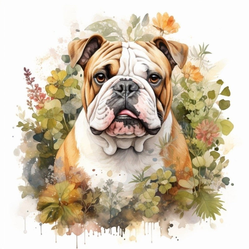 Dog English Bulldog | Diamond Painting