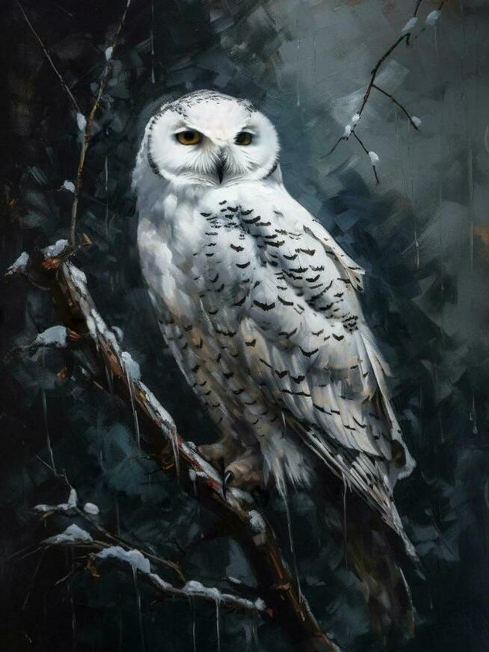 Snowy owl (White Owl) | Diamond Painting