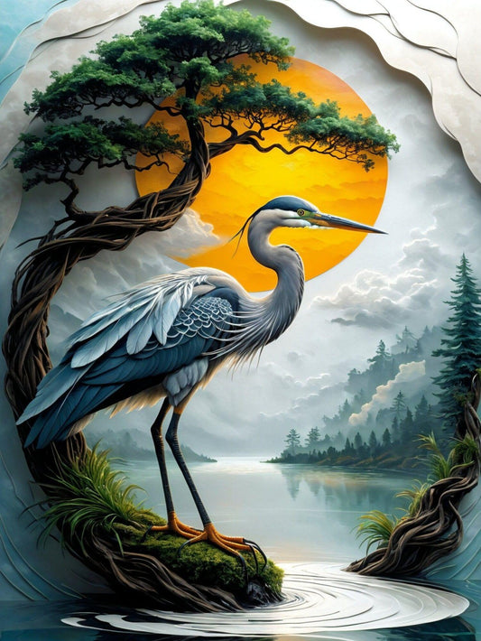 Blue Heron | Diamond Painting