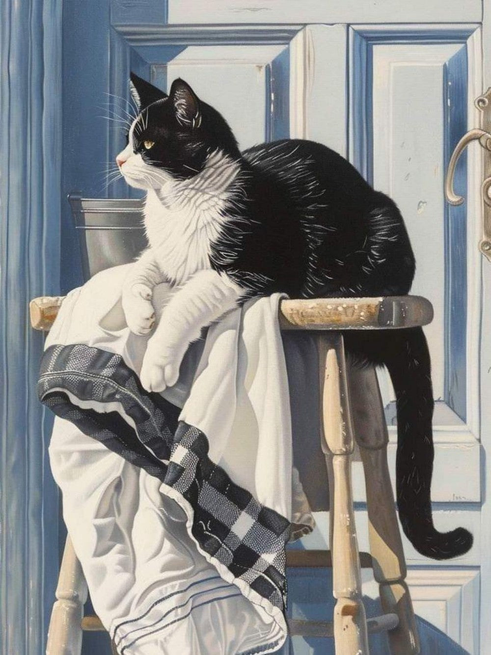 Tuxedo Cat  | Diamond Painting