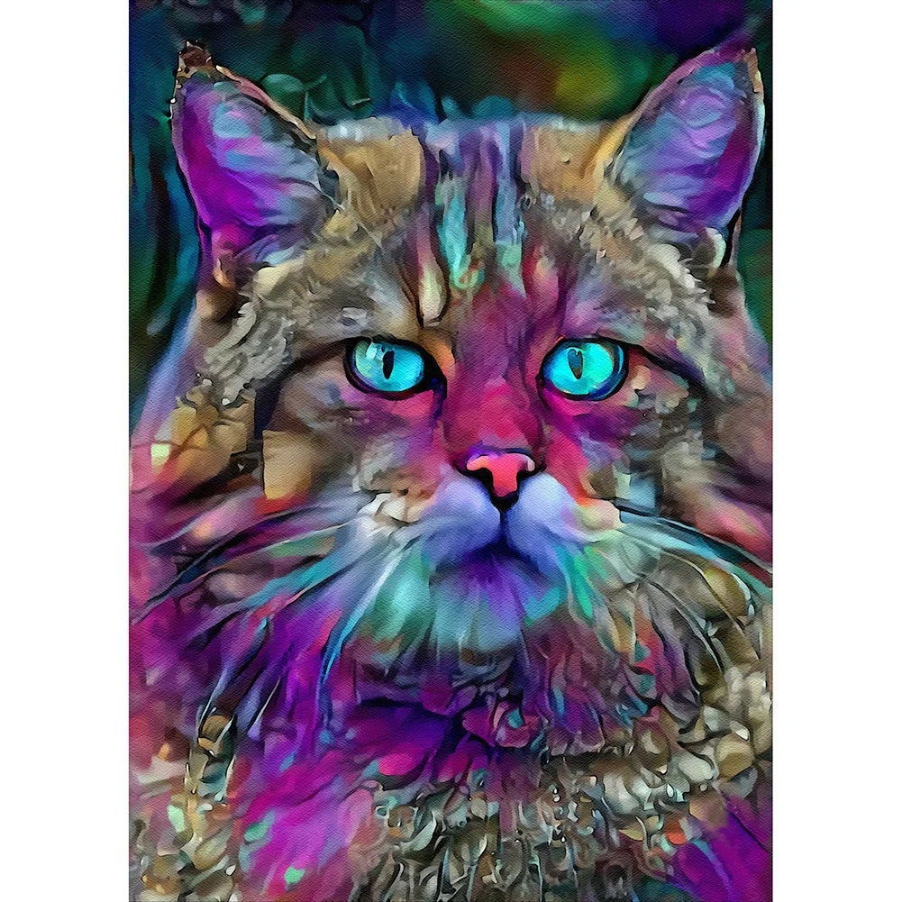 Colorful Cat | Cross Stitch Embroidery