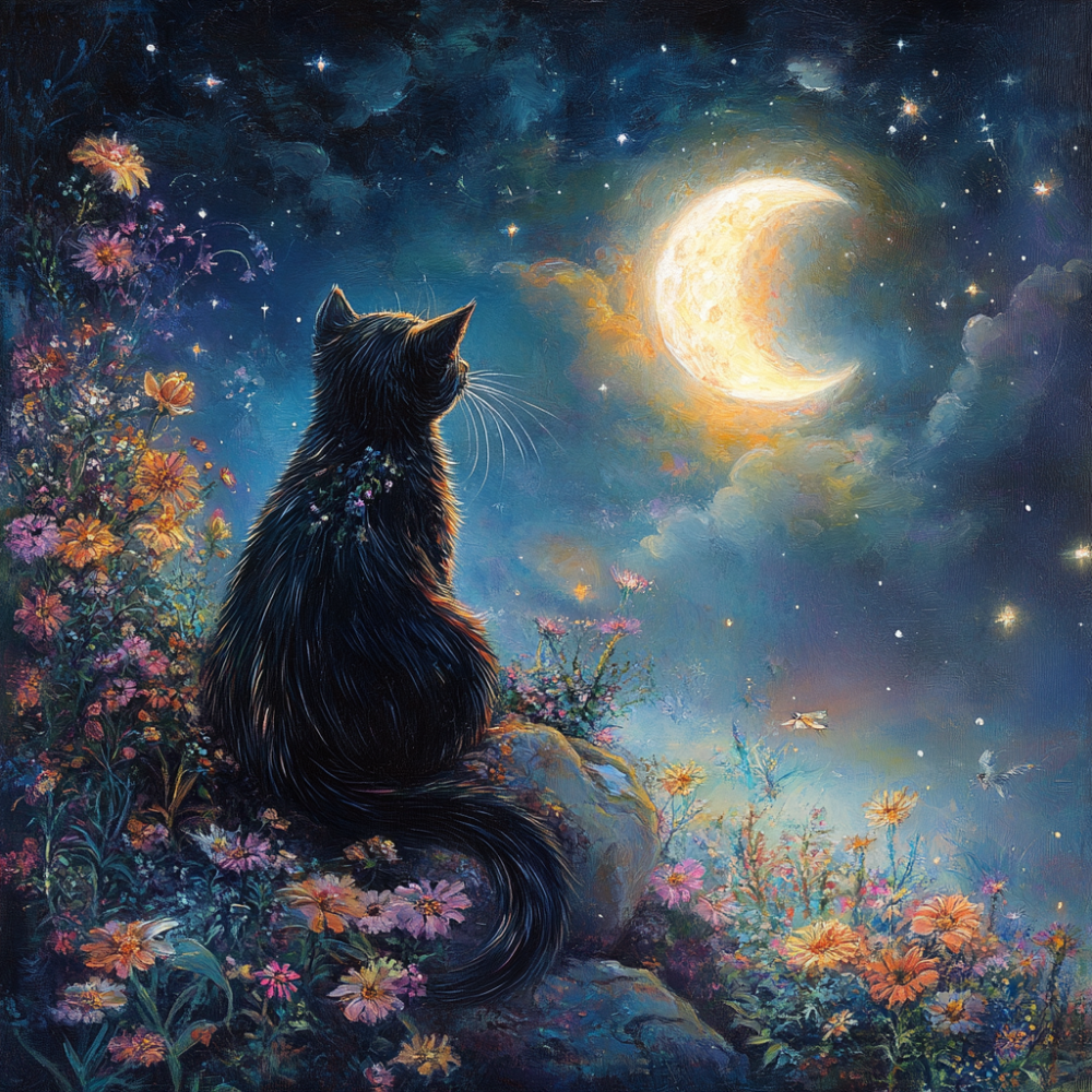 Midnight Cat | Diamond Painting