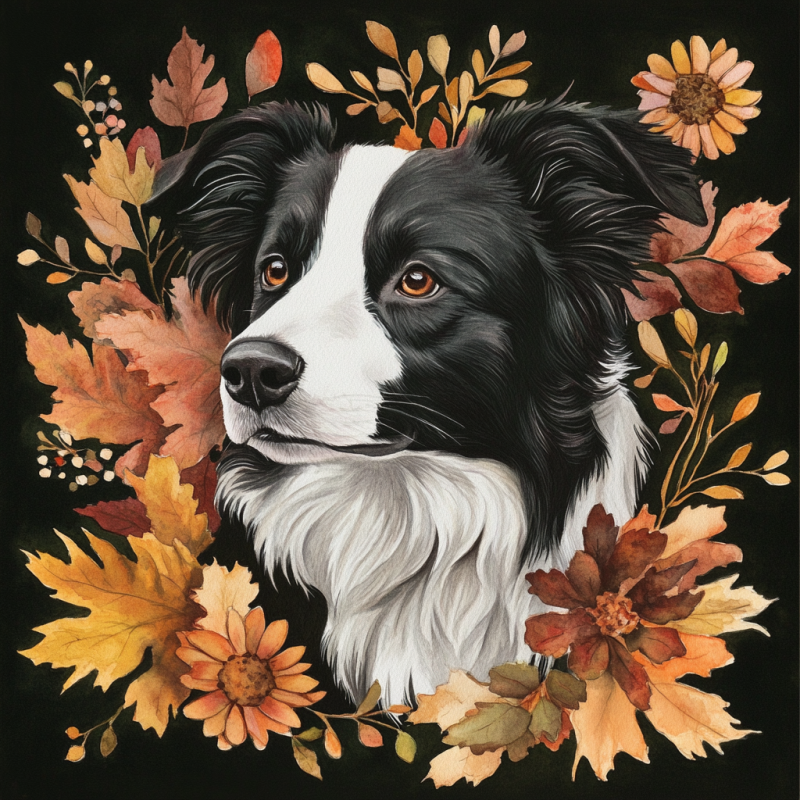 Dog Border Collie | Diamond Painting