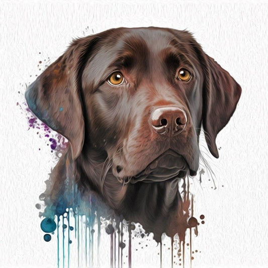 Chocolate Labrador Dog | Diamond Painting