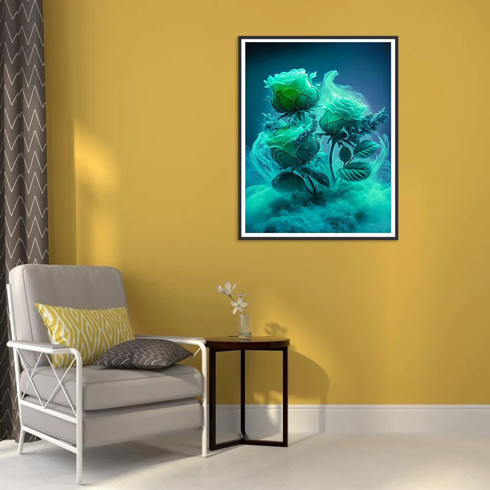 Green Flower | Diamond Painting