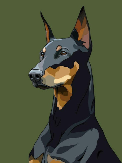 Dog Doberman | Diamond Painting