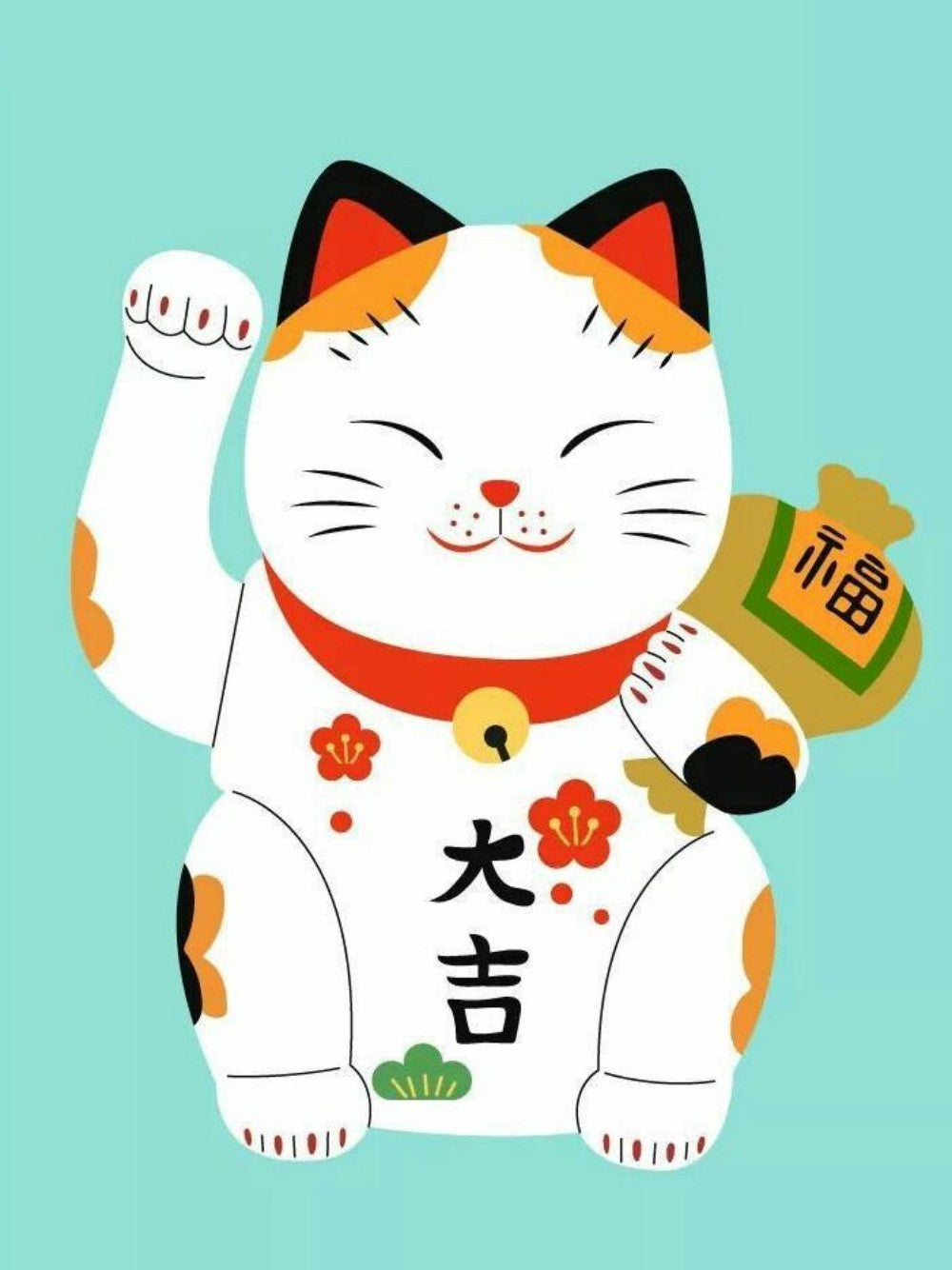 Bell Lucky Cat | Diamond Painting