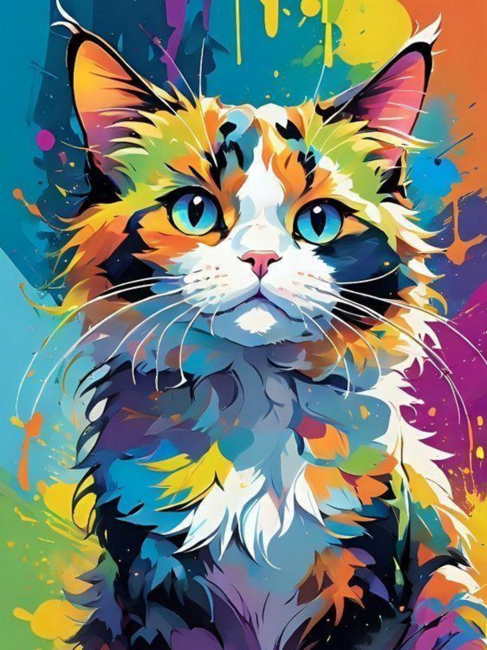 Colorful Cat | Diamond Painting