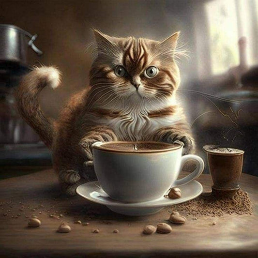 Cat Cafe Coffee | Diamond Painting