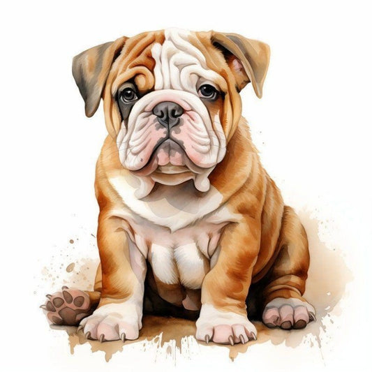 Dog English Bulldog | Diamond Painting