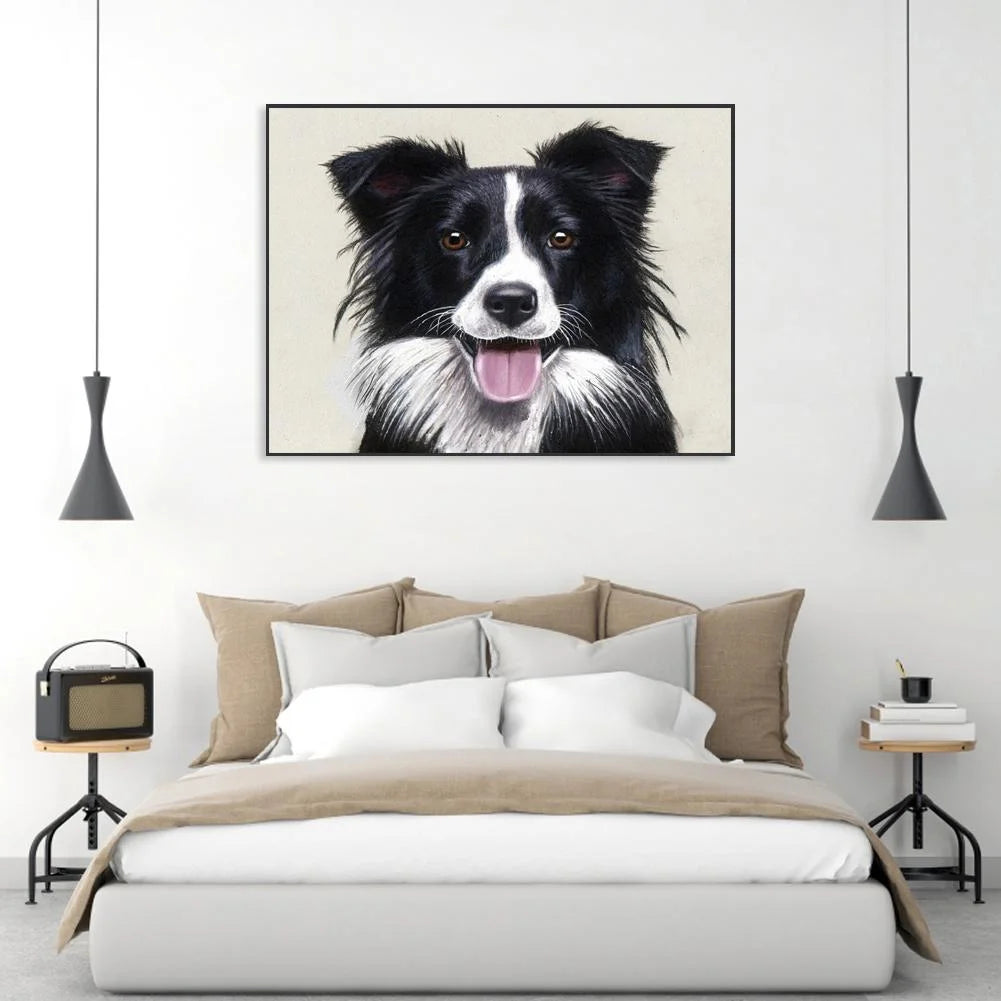 Black Dog Border Collie | Diamond Painting