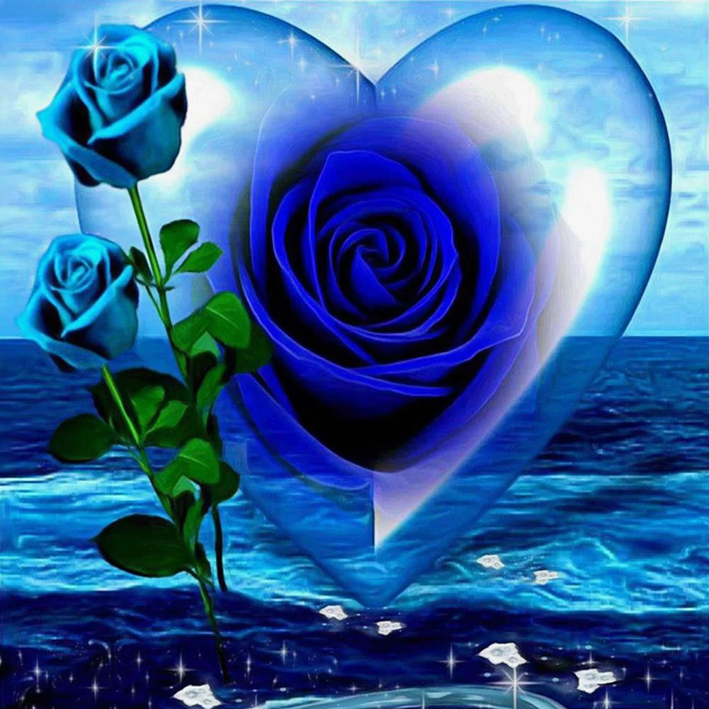 Love Blue Flower | Diamond Painting