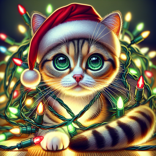 Christmas cat | Diamond Painting