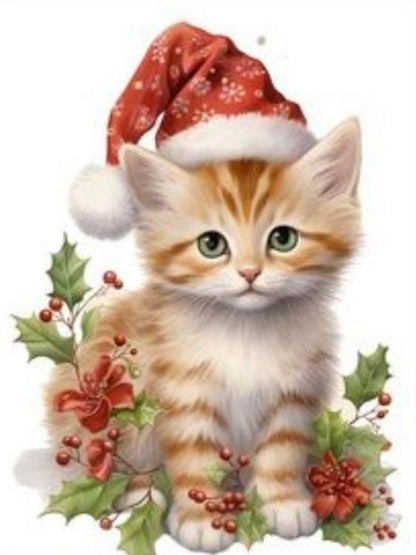 Christmas cat | Diamond Painting
