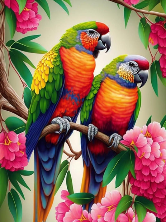 Rainbow Parrots | Diamond Painting