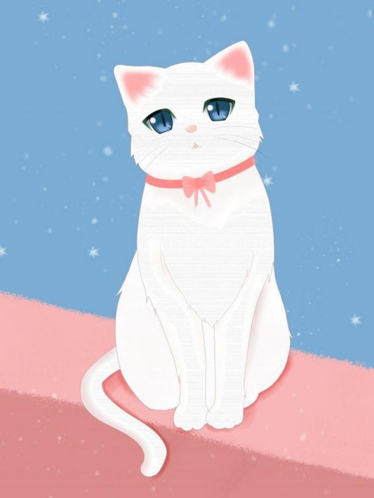 White Cat | Diamond Painting