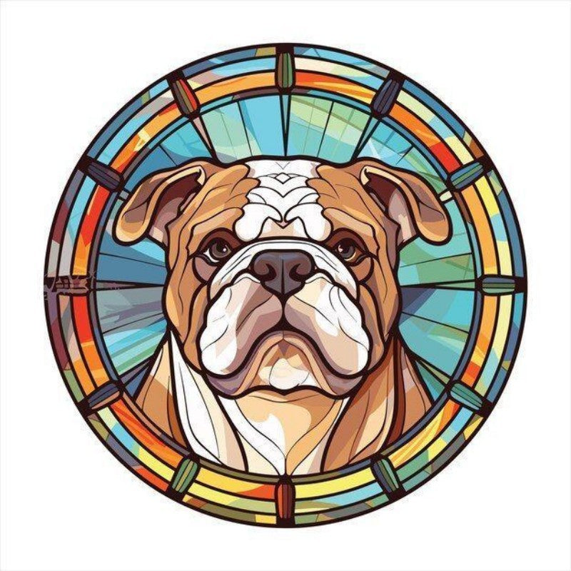 Dog English Bulldog | Diamond Painting