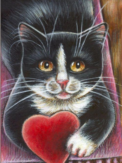 Tuxedo Cat  | Diamond Painting
