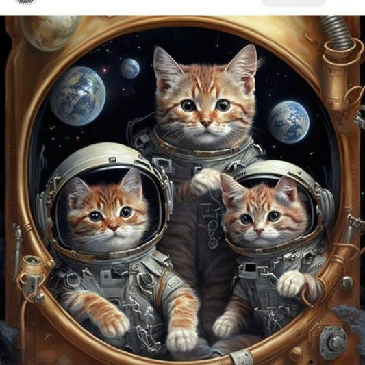 Cats in Space | Diamond Painting