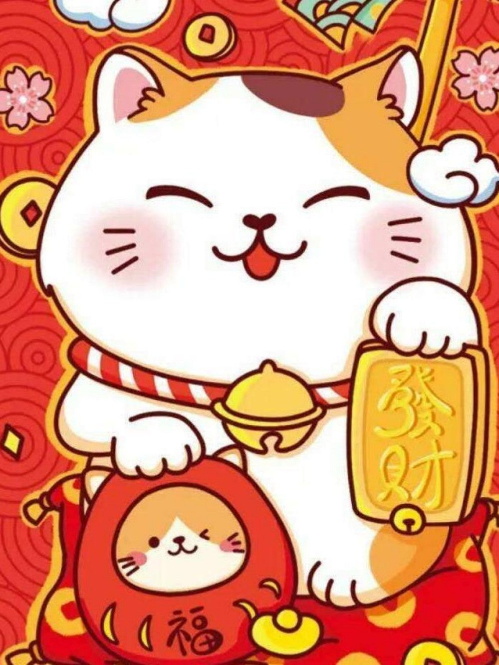 Bell Lucky Cat | Diamond Painting