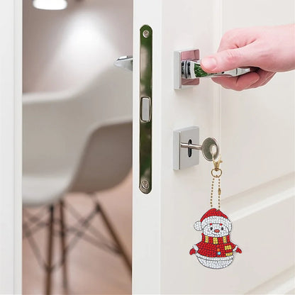Diy 5pcs/set  Diamond Painting Keychain