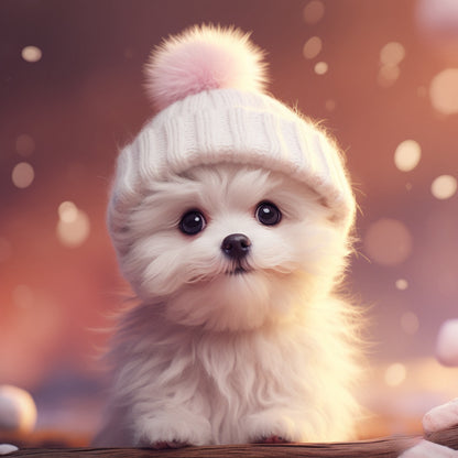 Cute Dog Maltese | Diamond Painting