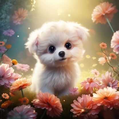 Cute Dog Maltese | Diamond Painting