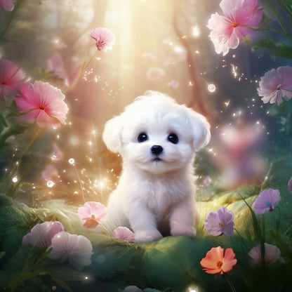 Cute Dog Maltese | Diamond Painting