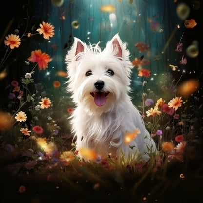 West Highland Terrier Westie Dog | Diamond Painting