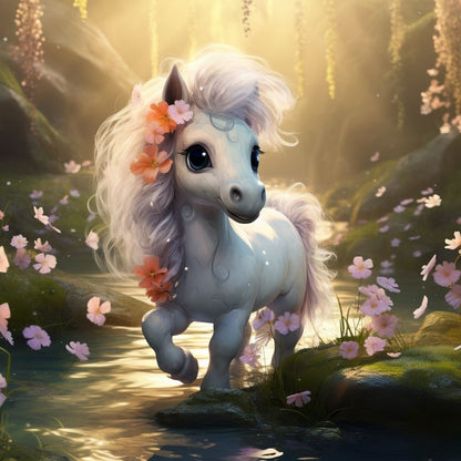 White Horse | Diamond Painting