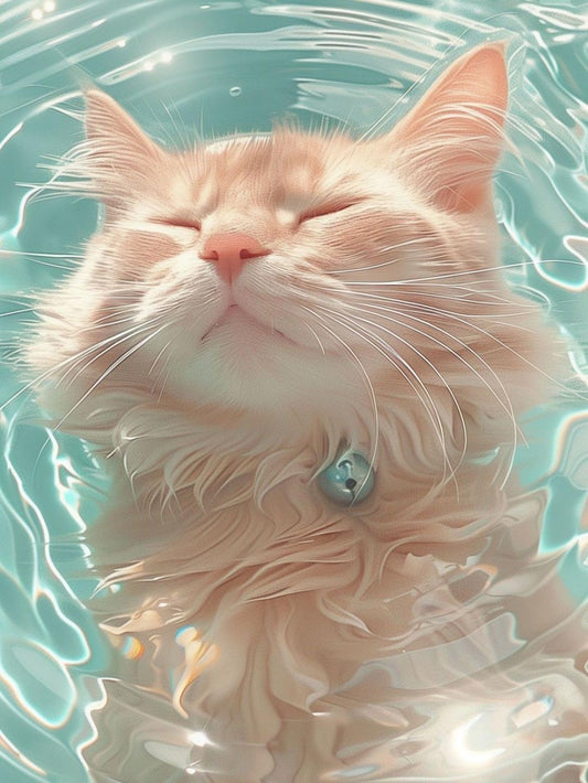 Pool Cat | Diamond Painting