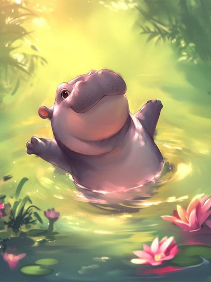 Hippo | Diamond Painting