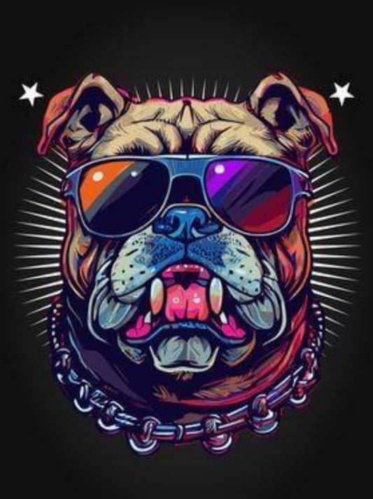 Dog English Bulldog | Diamond Painting