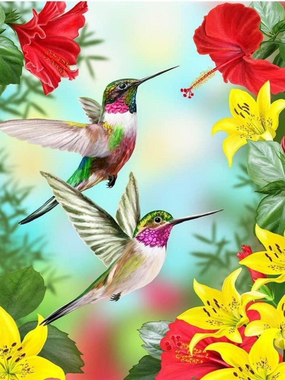 Birds and Flowers | Diamond Painting