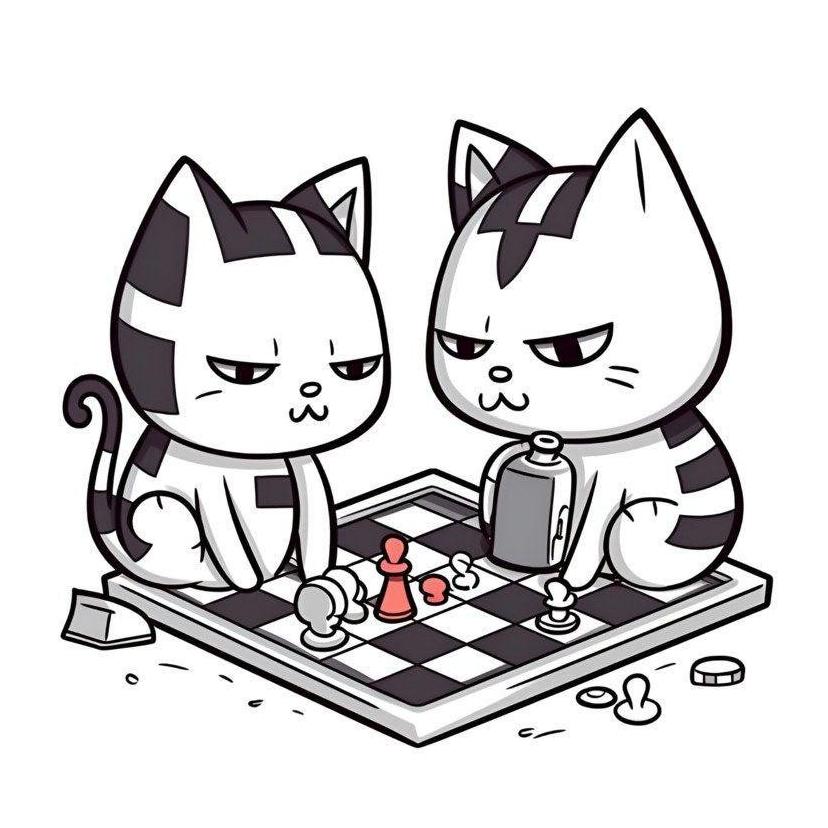 Cats Playing Chess | Diamond Painting