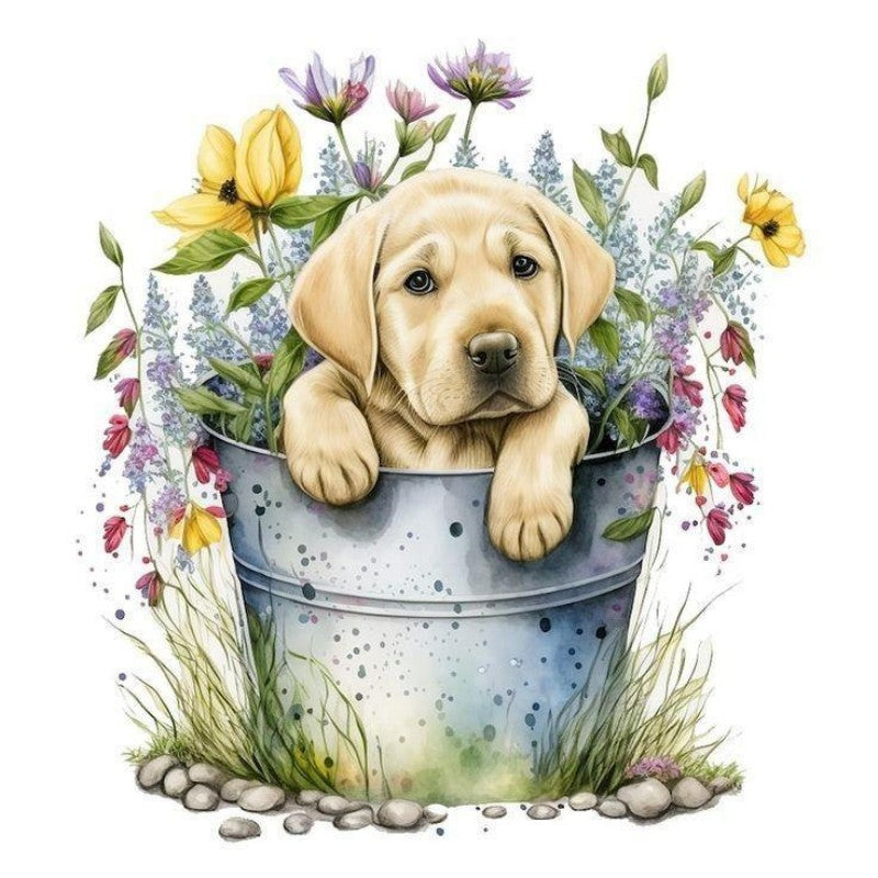 Yellow Labrador Dog | Diamond Painting