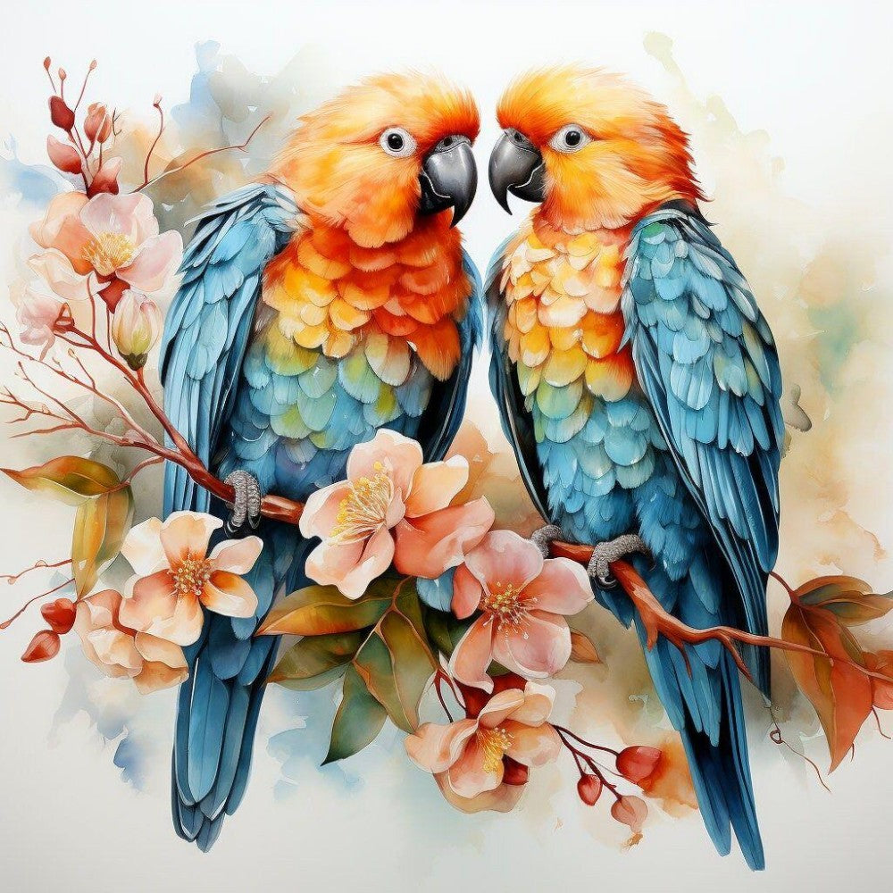 Rainbow Parrots | Diamond Painting