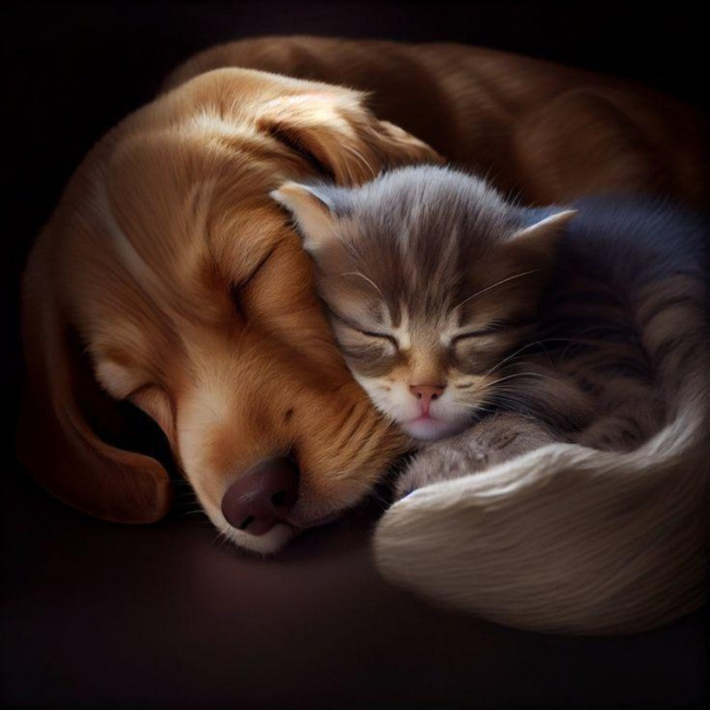 Cat and Dog | Diamond Painting