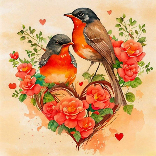 Birds and Flowers | Diamond Painting