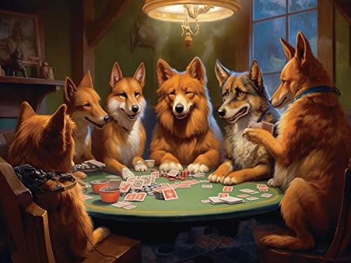 Dogs Playing Poker | Cross Stitch Embroidery