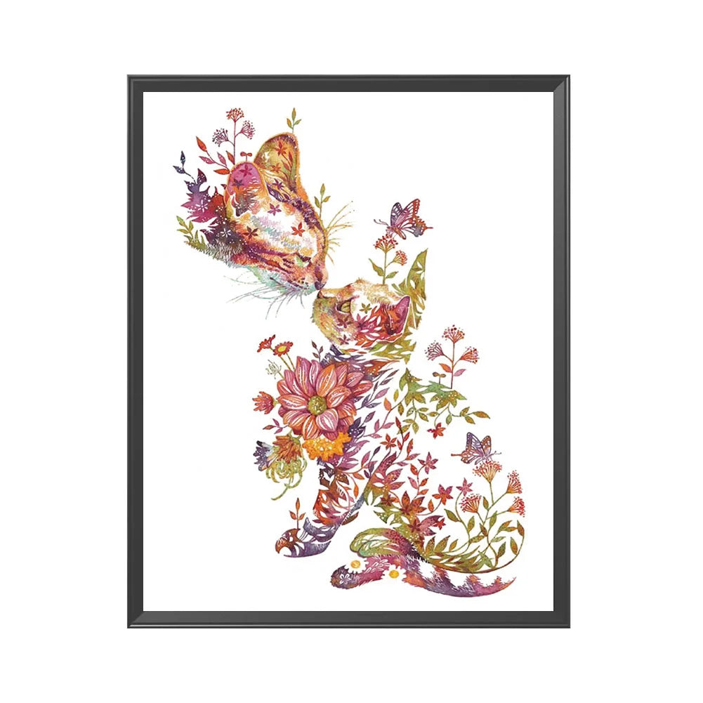 Cat And Butterfly | Diamond Painting